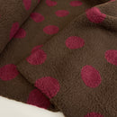 Teddy Jacquard Plüsch Stoff Jackenstoff Dots Punkte braun