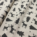 Swafing Christmas Canvas Stoff Weihnachten beige