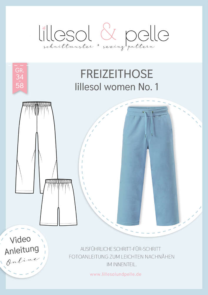 Papierschnittmuster Lillesol & Pelle Freizeithose No. 1