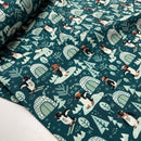 Swafing Polar Playtime French Terry Sweat Stoff by Bienvenido Colorido petrol