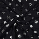 Jacken Stepp Stoff Stepper Punkte silber schwarz