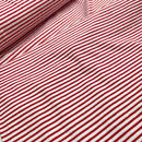 Jersey Stoff Streifen rot weiß