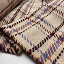 Wollstoff Stoff Mantelstoff kariert beige