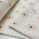 Swafing Jena Rippjersey Stoff Blumen offwhite