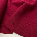 Musselin Stoff Double Gauze Baumwolle burgundy Swafing Jenke