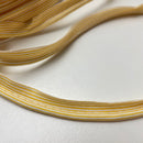 1 Meter Paspel Paspelband gestreift gelb