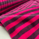 Nicki Jersey Stoff gestreift pink