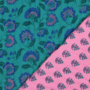 Jacken Doubleface Musselin Stepp Stoff Stepper petrol