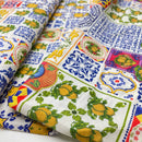 Viskose Crash Stoff Webware Muster weiß