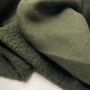 Boucle Stoff Jackenstoff grün