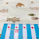 Poppy Forest Animals Jersey Stoff Tiere weiß