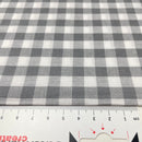 Poppy Checks Baumwolle Stoff kariert grau