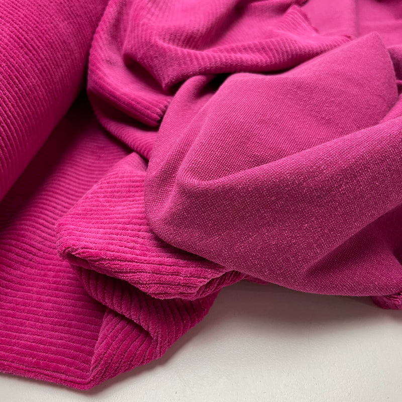 Swafing Juna Sweat Cord Stoff mit Elasthan pink