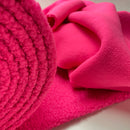 Teddy Boucle Stoff Jackenstoff mit Fleeceabseite neon pink