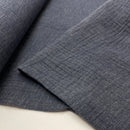 Musselin Double Gauze Baumwolle dunkelblau meliert