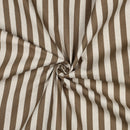 Poppy Design Beschichtete Baumwolle Canvas Stoff Streifen beige