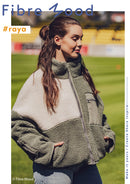 Fibre Mood Teddy Plüsch Stoff Jackenstoff grün