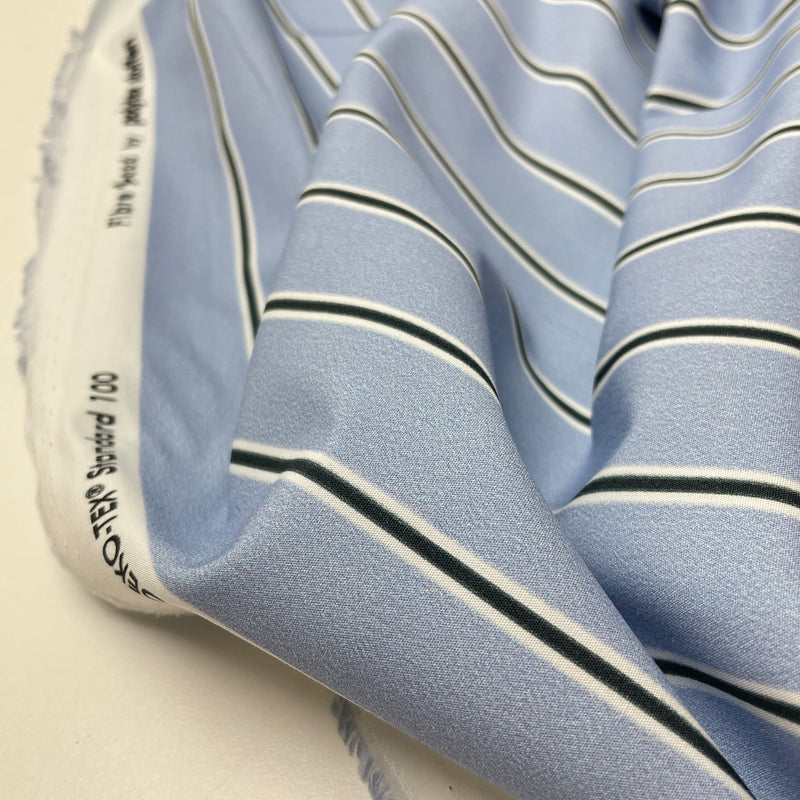 Fibre Mood Baumwolle Stoff Streifen blau