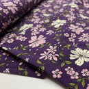 Poppy Jersey Stoff Blumen lila