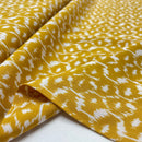 Viskose Stoff Abstract Muster gelb