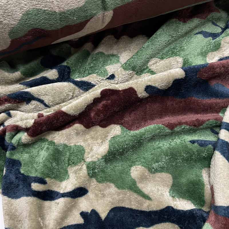 Polar Fleece Stoff Camouflage