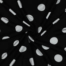 Viskose Stoff Webware Punkte Dots schwarz