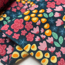 Swafing Jersey Stoff Fleurs by Leusemia Blumen blau