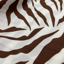 Viskose Stoff Webware Zebra Muster braun