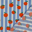 Poppy Design Beschichtete Baumwolle Stoff Streifen orangen blau