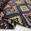 Gobelin Stoff Geometric Muster bunt