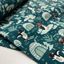 Swafing Polar Playtime French Terry Sweat Stoff by Bienvenido Colorido petrol