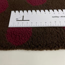 Teddy Jacquard Plüsch Stoff Jackenstoff Dots Punkte braun