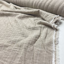 Viskose Leinen Stoff Streifen beige
