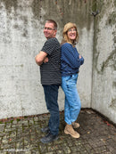 Jersey Stoff Streifen Swafing Isa schwarz