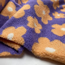 Teddy Stoff Jackenstoff Blumen lila