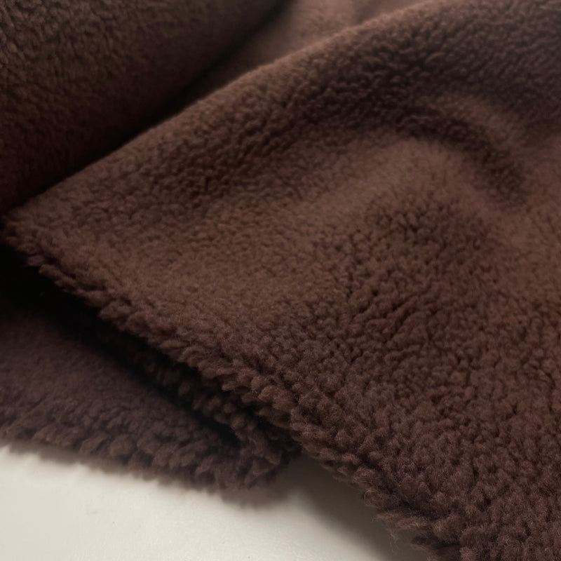 Fibre Mood Teddy Plüsch Stoff Jackenstoff braun