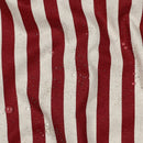 Poppy Design Beschichtete Baumwolle Canvas Stoff Streifen rot
