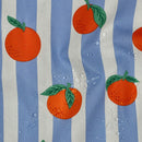 Poppy Design Beschichtete Baumwolle Stoff Streifen orangen blau
