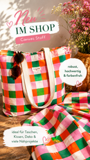 Christmas Canvas Baumwolle Stoff kariert bunt