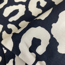 Ilja Fabrik Canvas Baumwolle Stoff Leo Muster Animalprint schwarz
