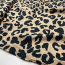 Viskose Stoff Webware Leo Animal Print beige