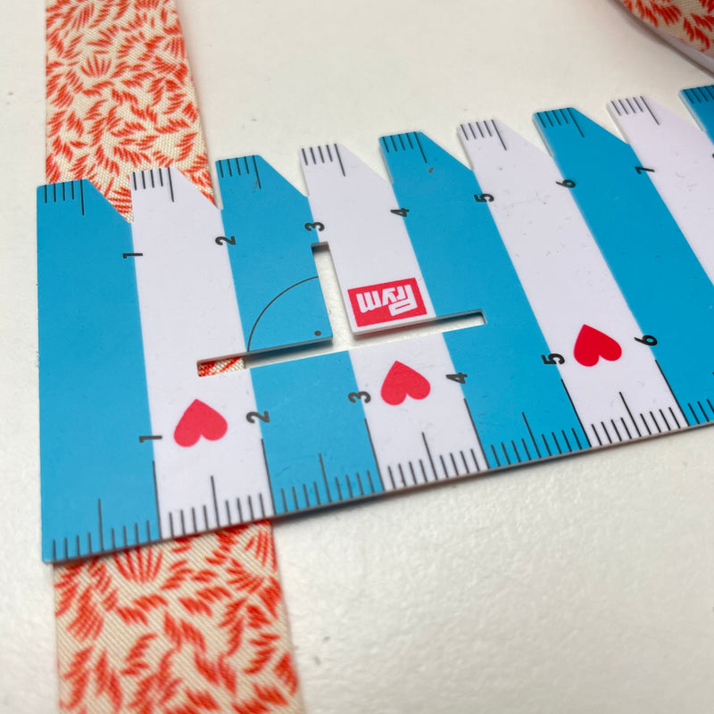 1 Meter Schrägband - 20mm - Muster orange