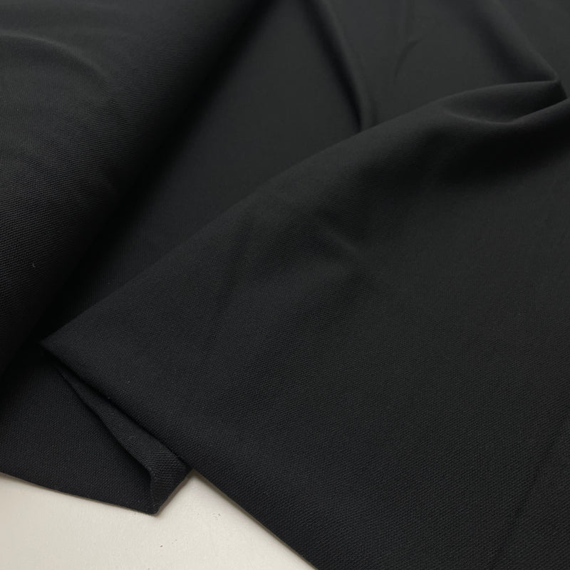 Punto Milano Jersey Stoff mit Struktur uni schwarz