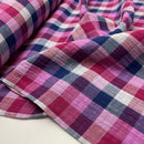 Musselin Stoff Double Gauze Baumwolle kariert