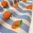 Poppy Design Beschichtete Baumwolle Stoff Streifen orangen blau