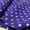 Viskose Webware Stoff Punkte Polka Dots blau lila
