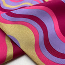 Poppy Stripes Baumwolle Stoff Wellen gold pink