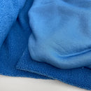 Teddy Boucle Stoff Jackenstoff blau