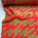 Fibre Mood Teddy Plüsch Stoff Jackenstoff Muster orange