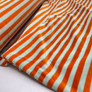 Nicki Stoff Streifen mint orange
